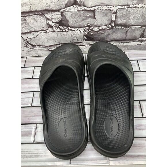 Oofos Ooahh Black Recovery Rubber Sport Slides Sandals Men’s Size 11M US/44EU main image 13